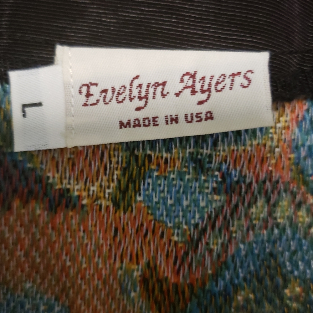 Vtg Womens Tapestry Vest Evelyn Ayers Made in Usa - Picture 2 of 4